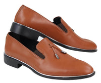 Mens Slip On Tassel Shoes with Metal Trim