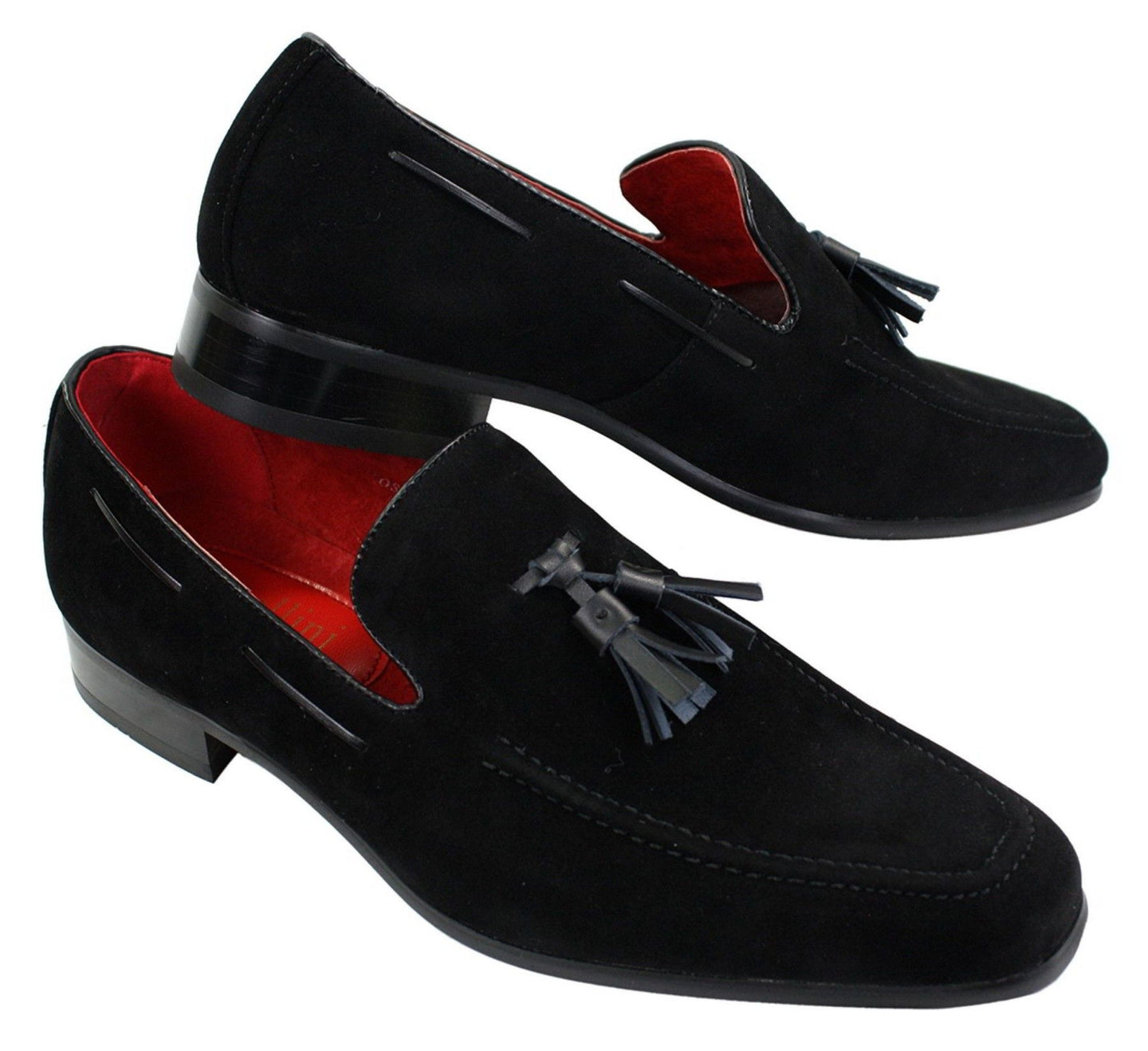 Mens Suede Loafers Driving Shoes Slip On Tassle Design Leather Smart Casual