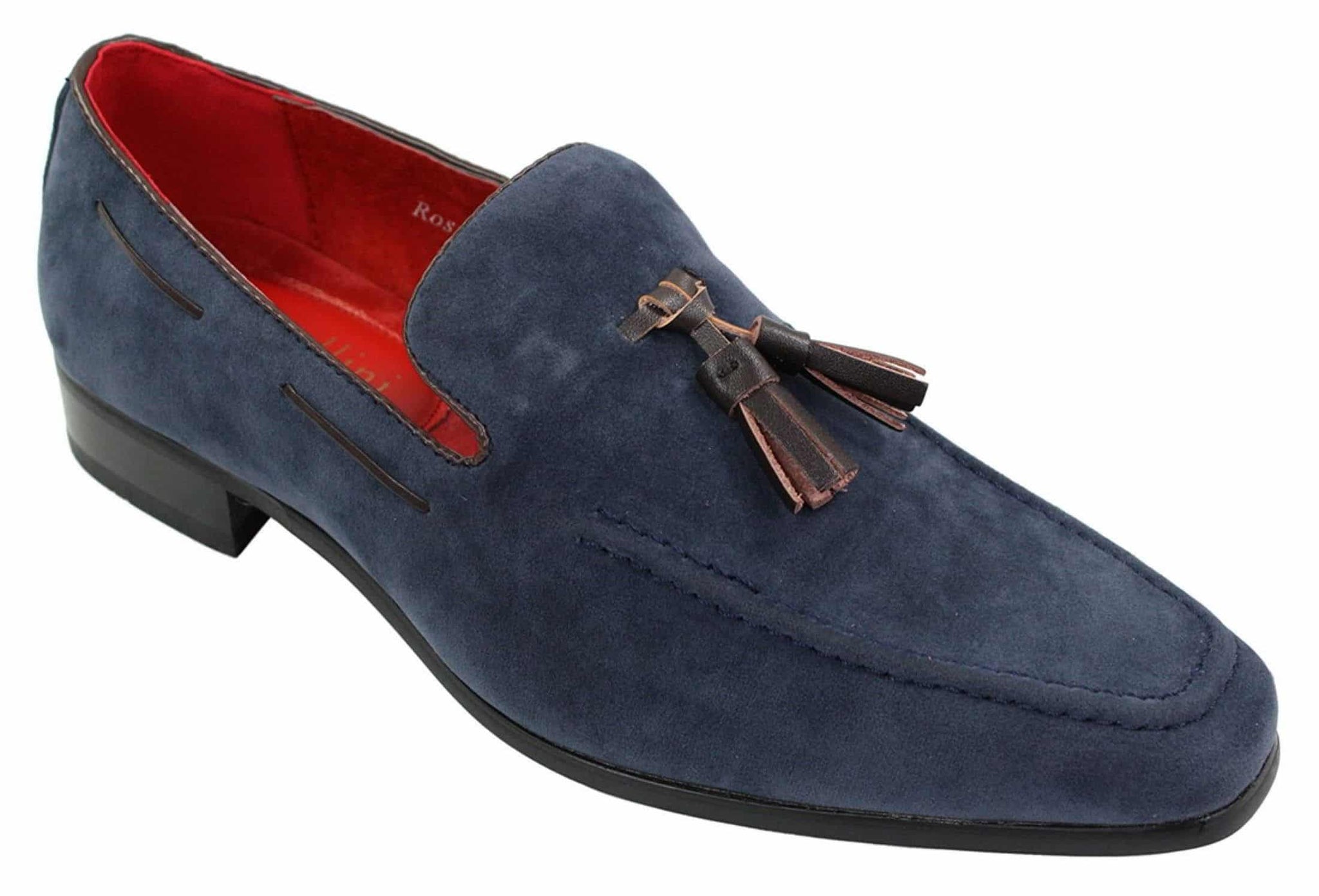 Mens Suede Loafers Driving Shoes Slip On Tassle Design Leather Smart Casual