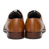 Klassische, formelle Brogue-Schnürschuhe aus hellbraunem Leder für Herren