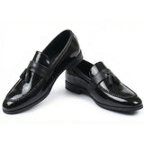 Herren-Slipper mit Quasten und Hochglanzfinish