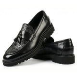 Herren-Loafer mit Quasten und Profilsohle