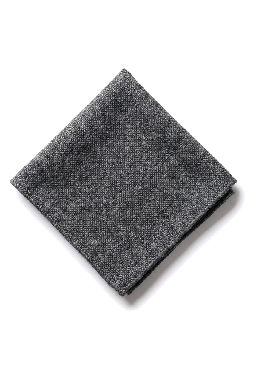Herren-Set aus Krawatte und Taschentuch, Grauer Tweed, STZ23, Einheitsgröße
