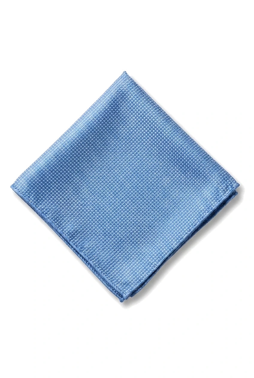 Herren Krawatte Einstecktuch Set Formelle Solide Krawatte - Himmelblau