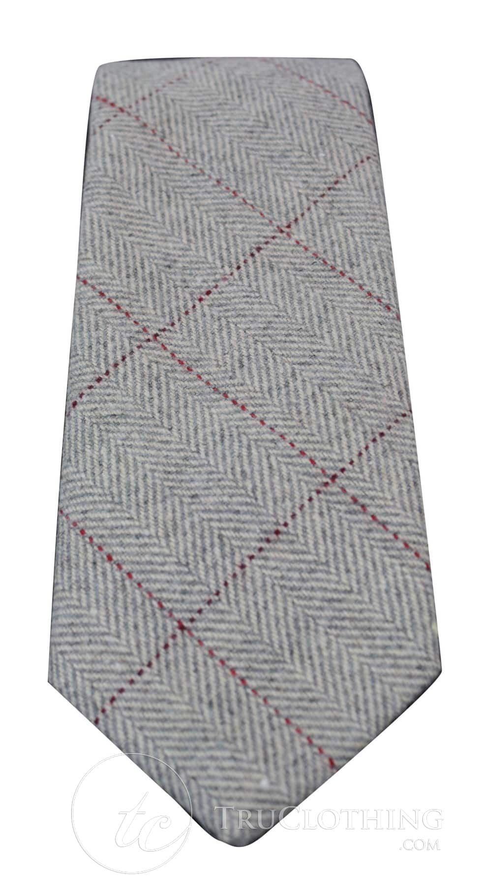 Mens Tweed Herringbone Textured Marc Darcy Ties Classic Vintage Retro Deon