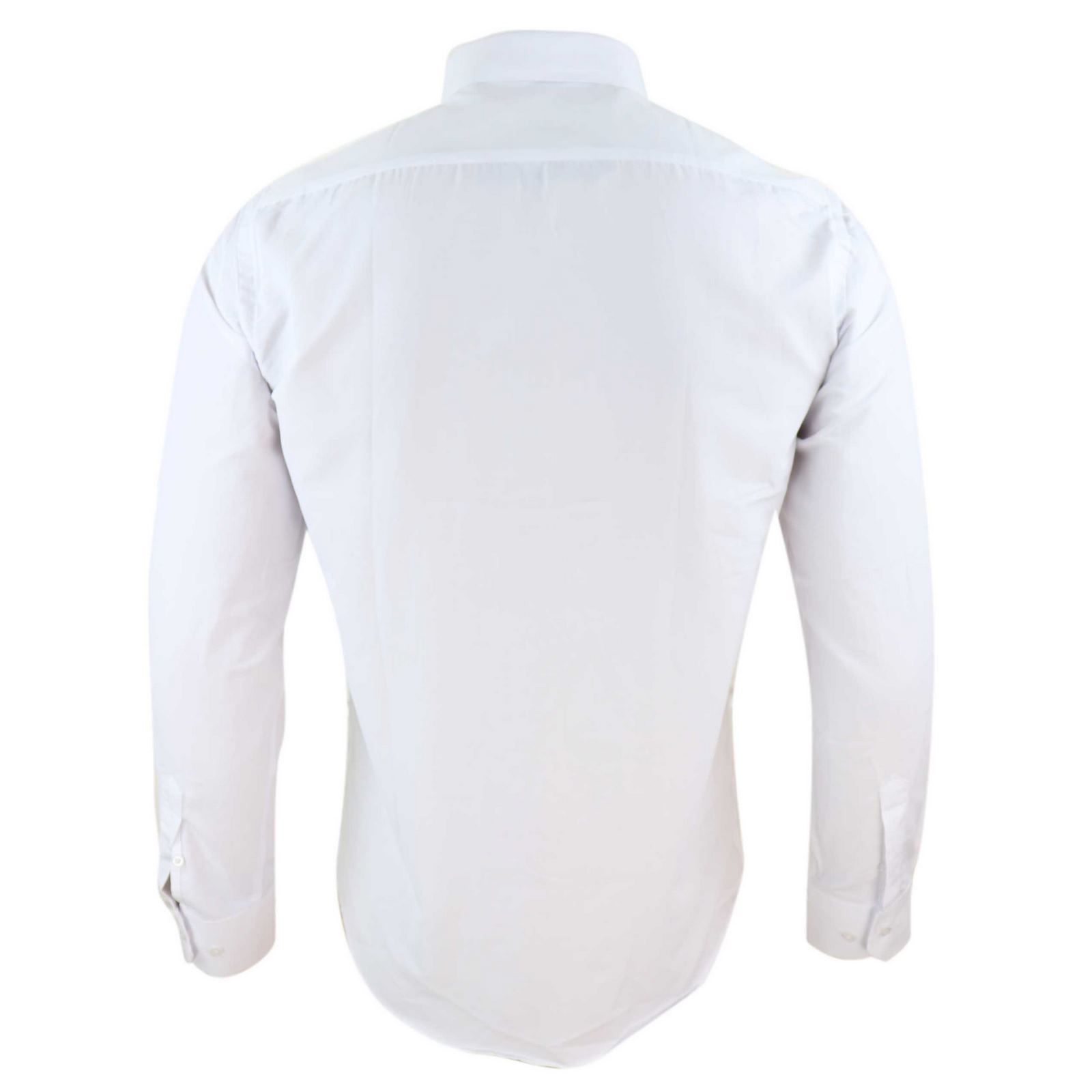 Mens White Club Collar Shirt