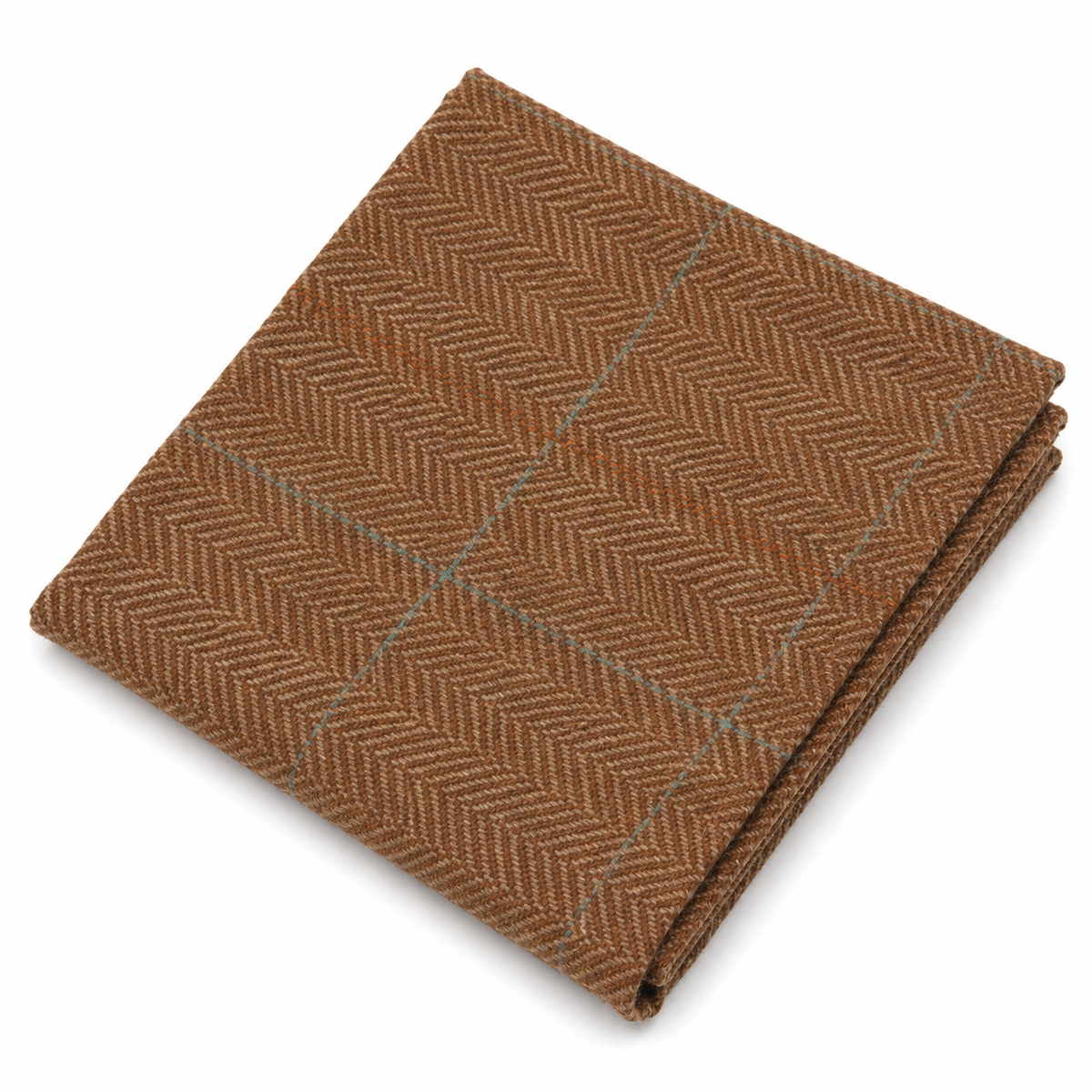 Herrenkrawatte aus Wollmischgewebe mit Fischgrätmuster und Tweed-Design – Eiche