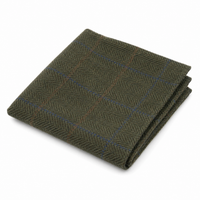 Herrenkrawatte aus Wollmischgewebe mit Fischgrätmuster und Tweed-Optik – Olivgrün