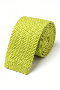 Gelbe Strickkrawatte für Herren