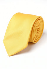 Gelbe, schmale Herrenkrawatte (6 cm)