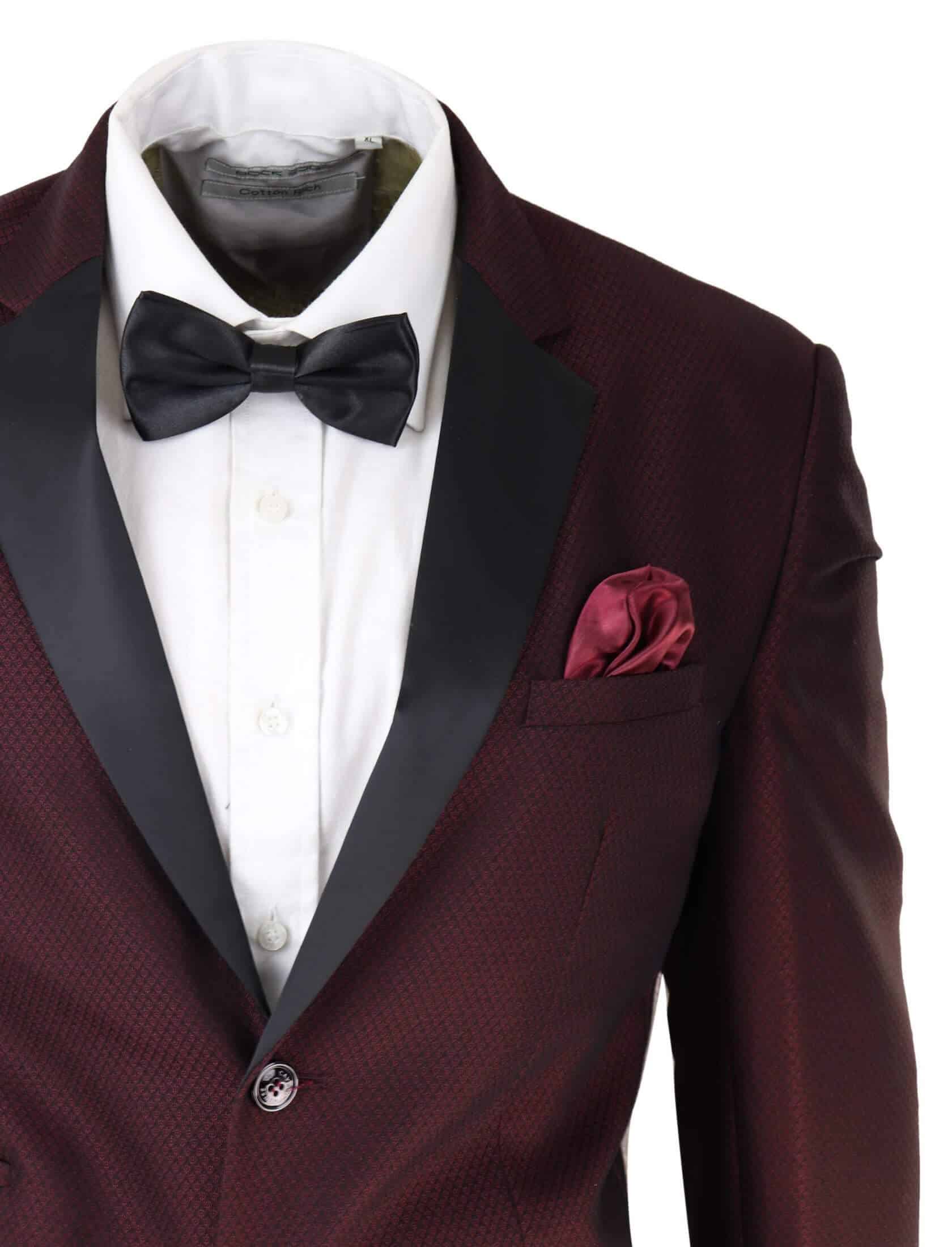 Mens Wine Tuxedo Dinner Suit