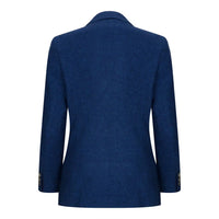 Boys 3 Piece Wool Suit Blue Tweed Vintage 1920s Classic 4 Pocket Waistcoat