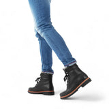 P03 Aviator - Men's Black Leather Ankle Boots