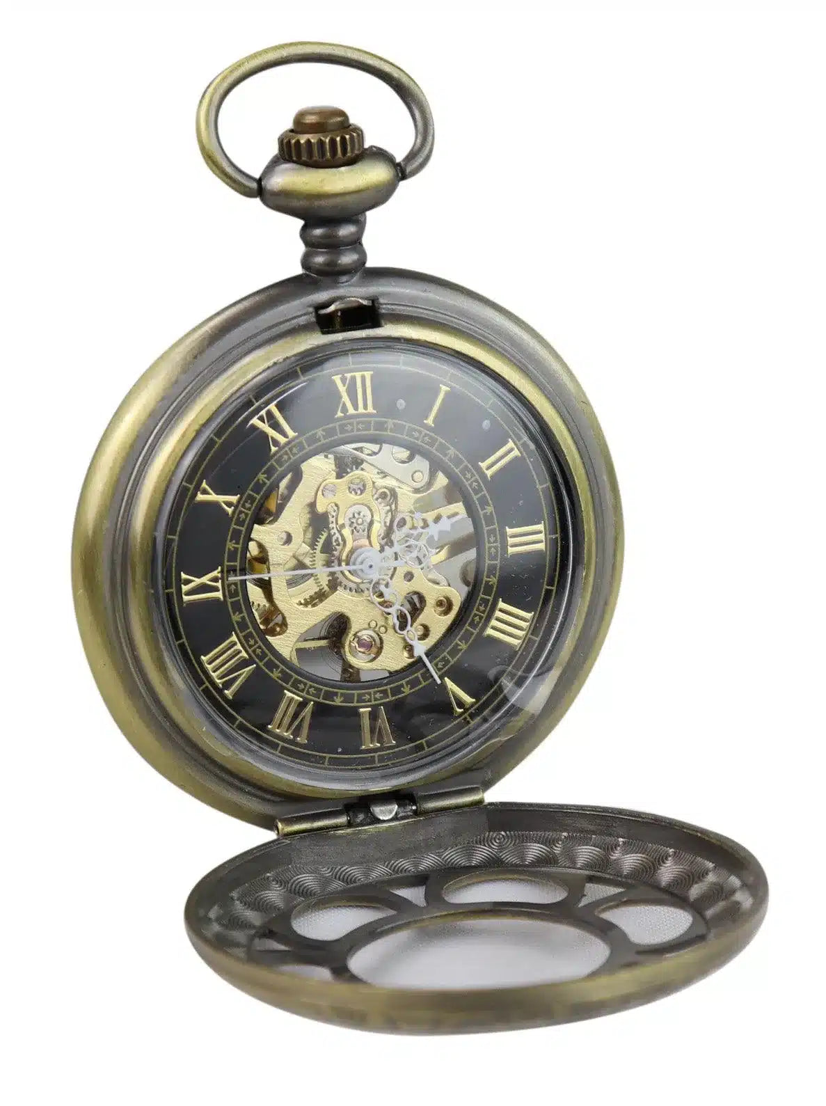 Gold Color Vintage Mechanical Pocket Watch