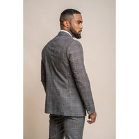 Power - Men's Grey Check Slim Fit Blazer