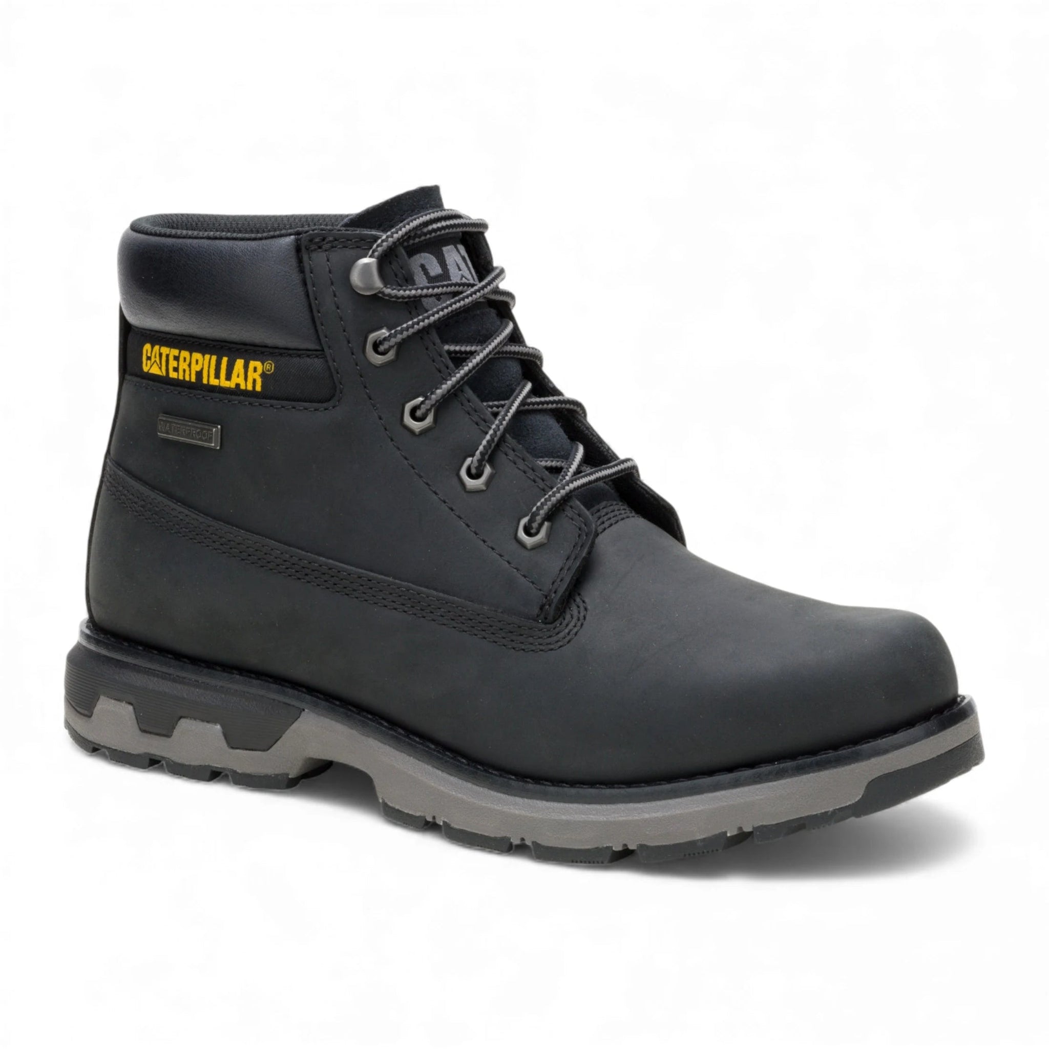 Pursue – Schwarze Herren-Arbeitsstiefel aus Leder, knöchelhoch.