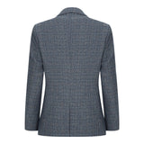 Boys 3 Piece Suit Navy Blue Tweed Check Vintage Retro Tailored Fit 1920s