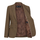 Ralph - Damenblazer aus braunem Tweed, taillierte Passform
