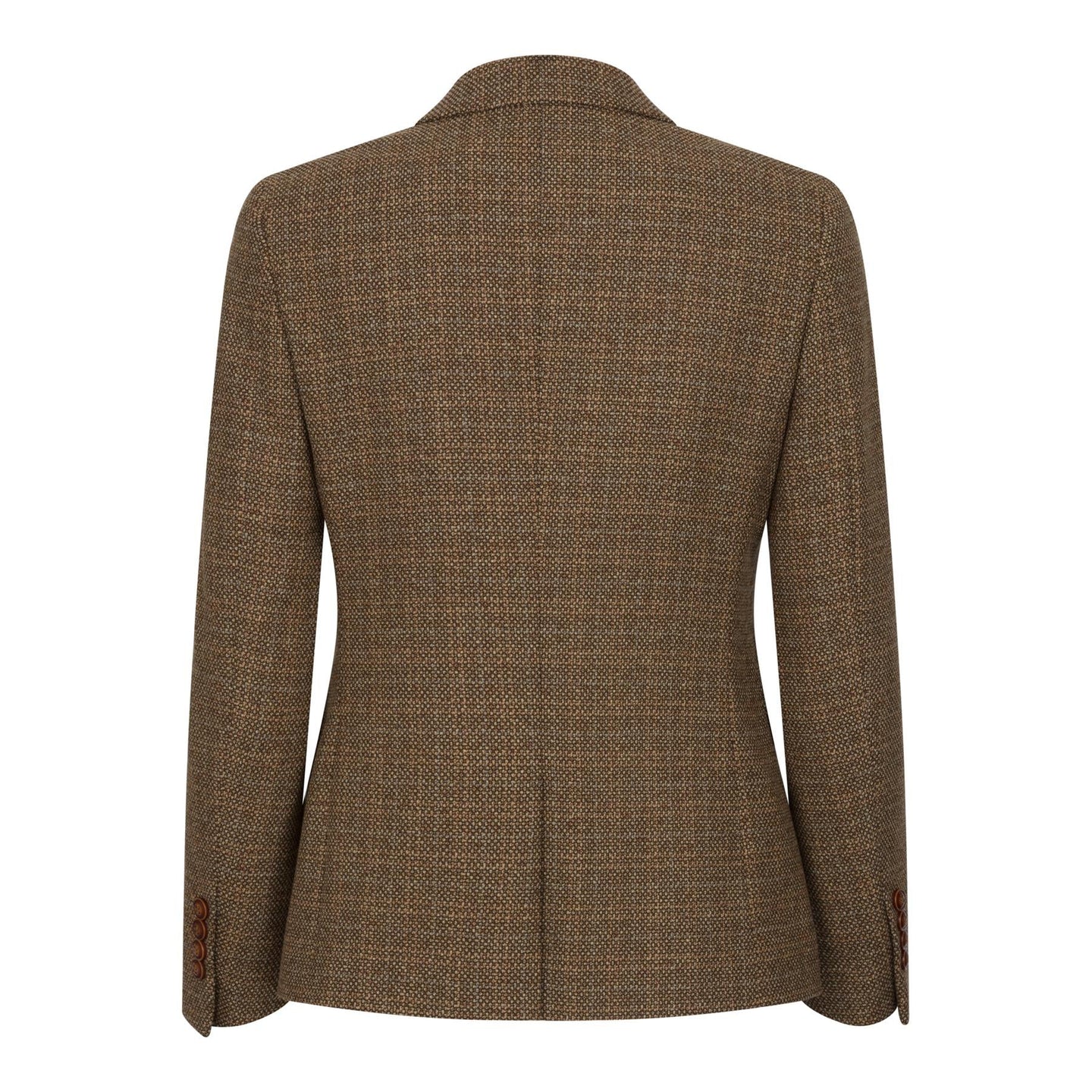 Ralph - Damenblazer aus braunem Tweed, taillierte Passform