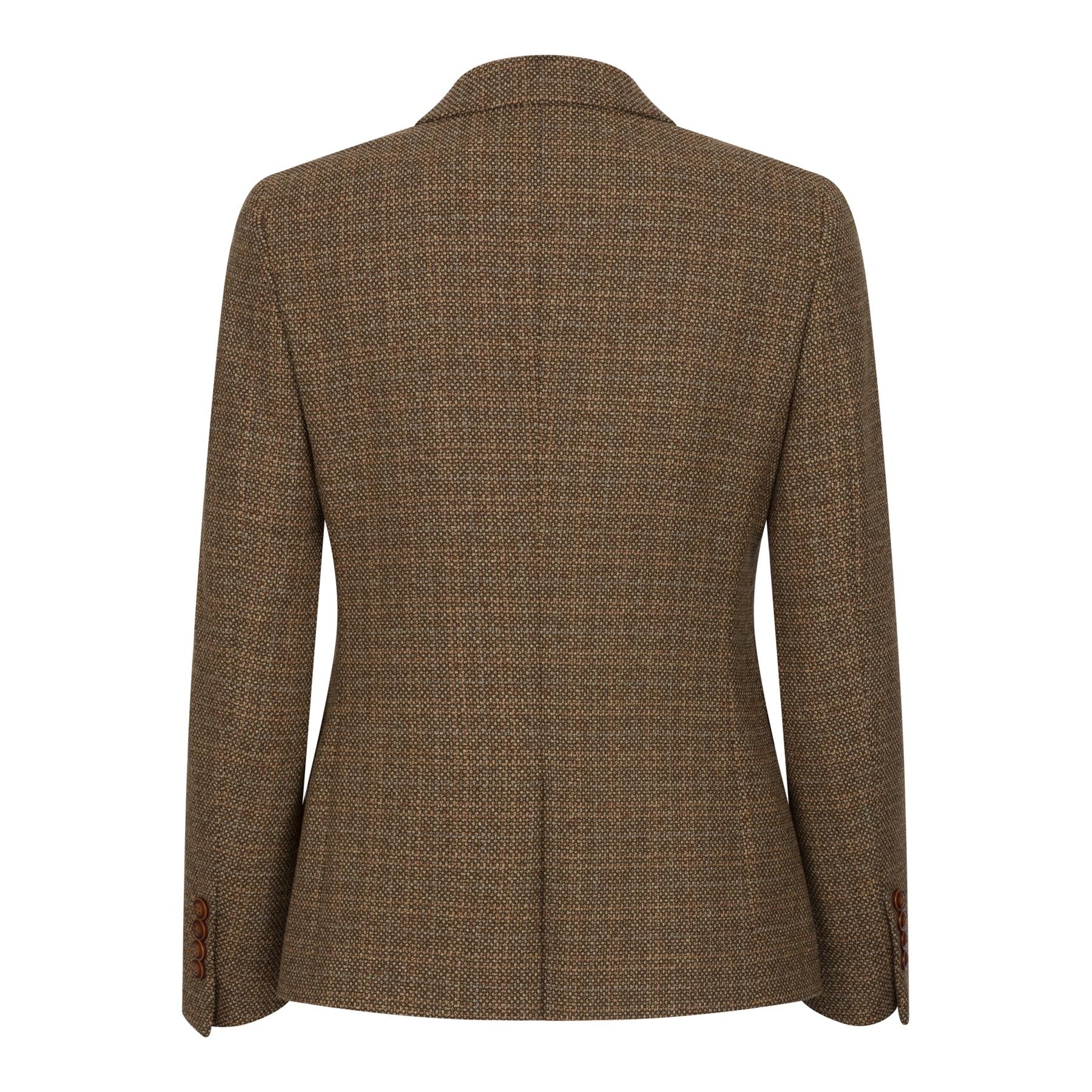 Ralph - Damenblazer aus braunem Tweed, taillierte Passform