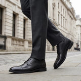 Regent - Schwarze Derby-Schuhe für Herren aus poliertem Leder
