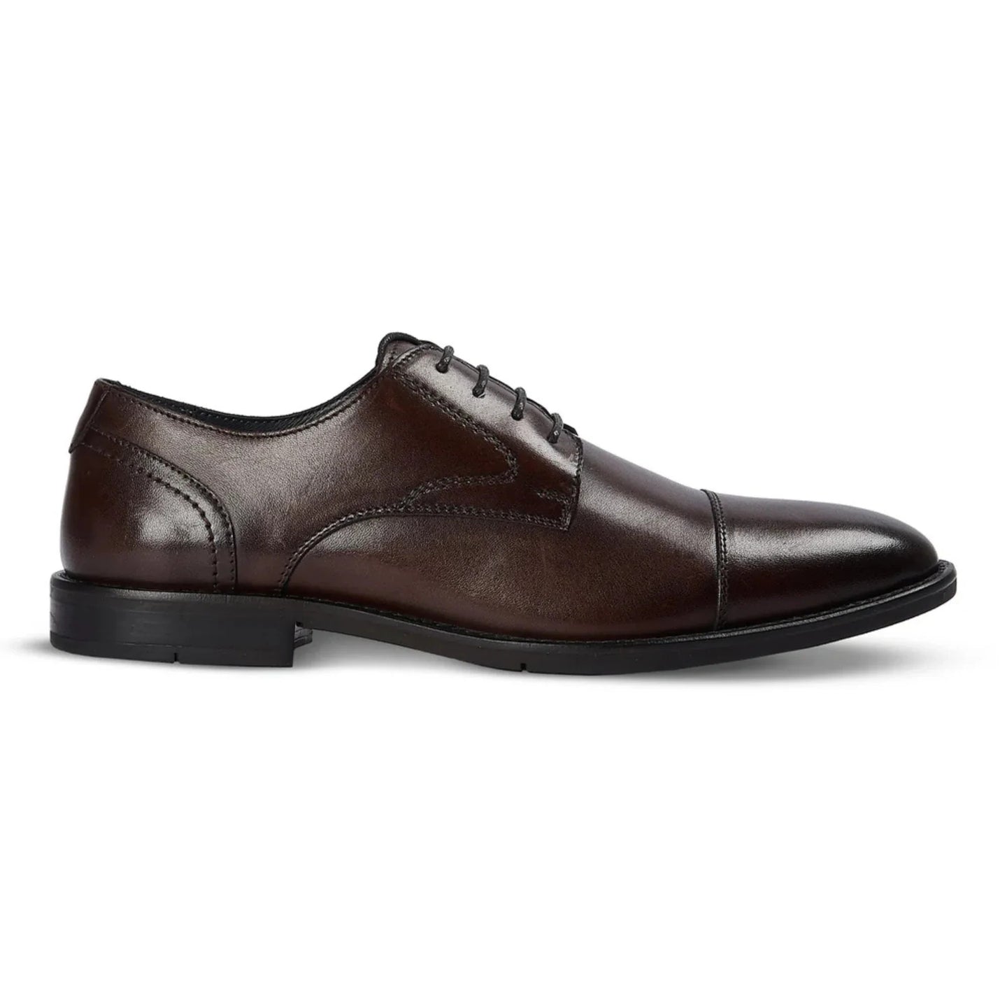 Regent - Herren Derby-Schuhe aus dunkelbraunem, poliertem Leder