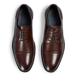 Regent - Herren Derby-Schuhe aus dunkelbraunem, poliertem Leder