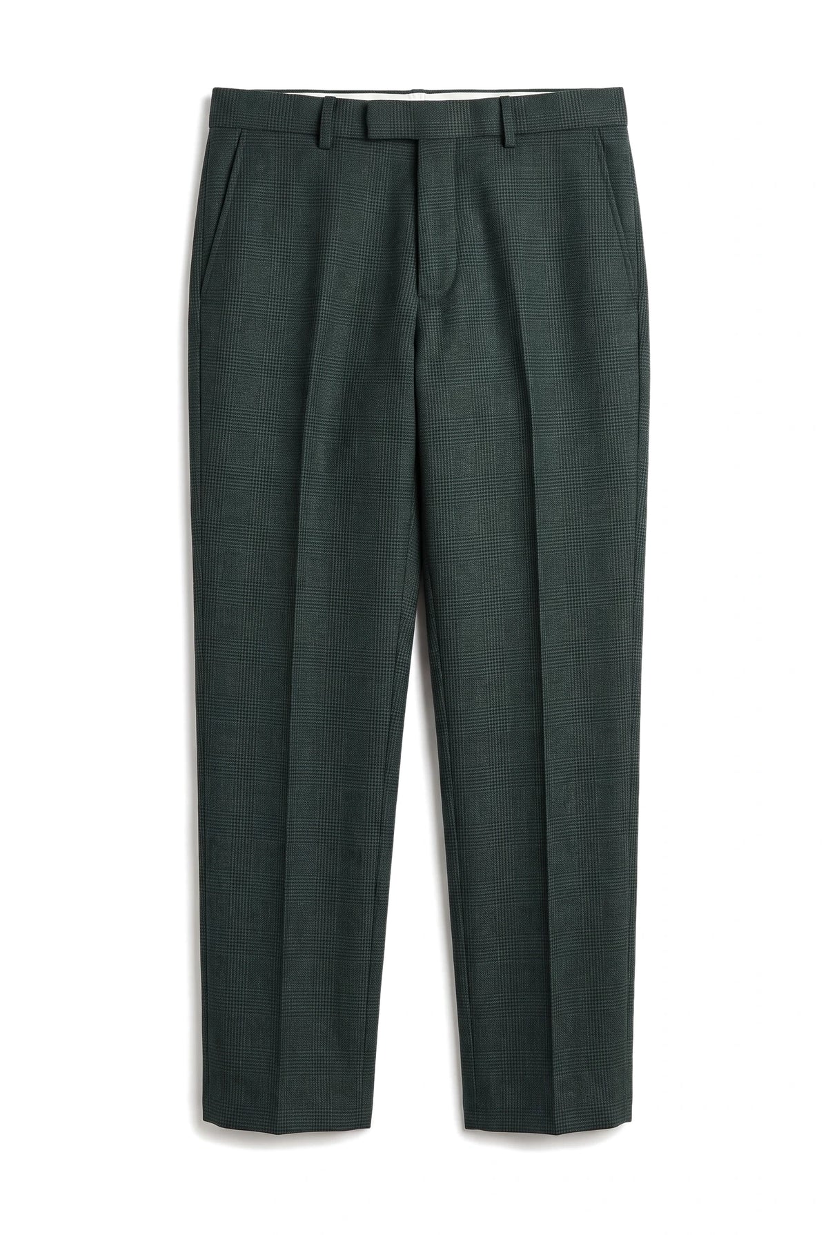 Regent - Grüne karierte Herrenhose