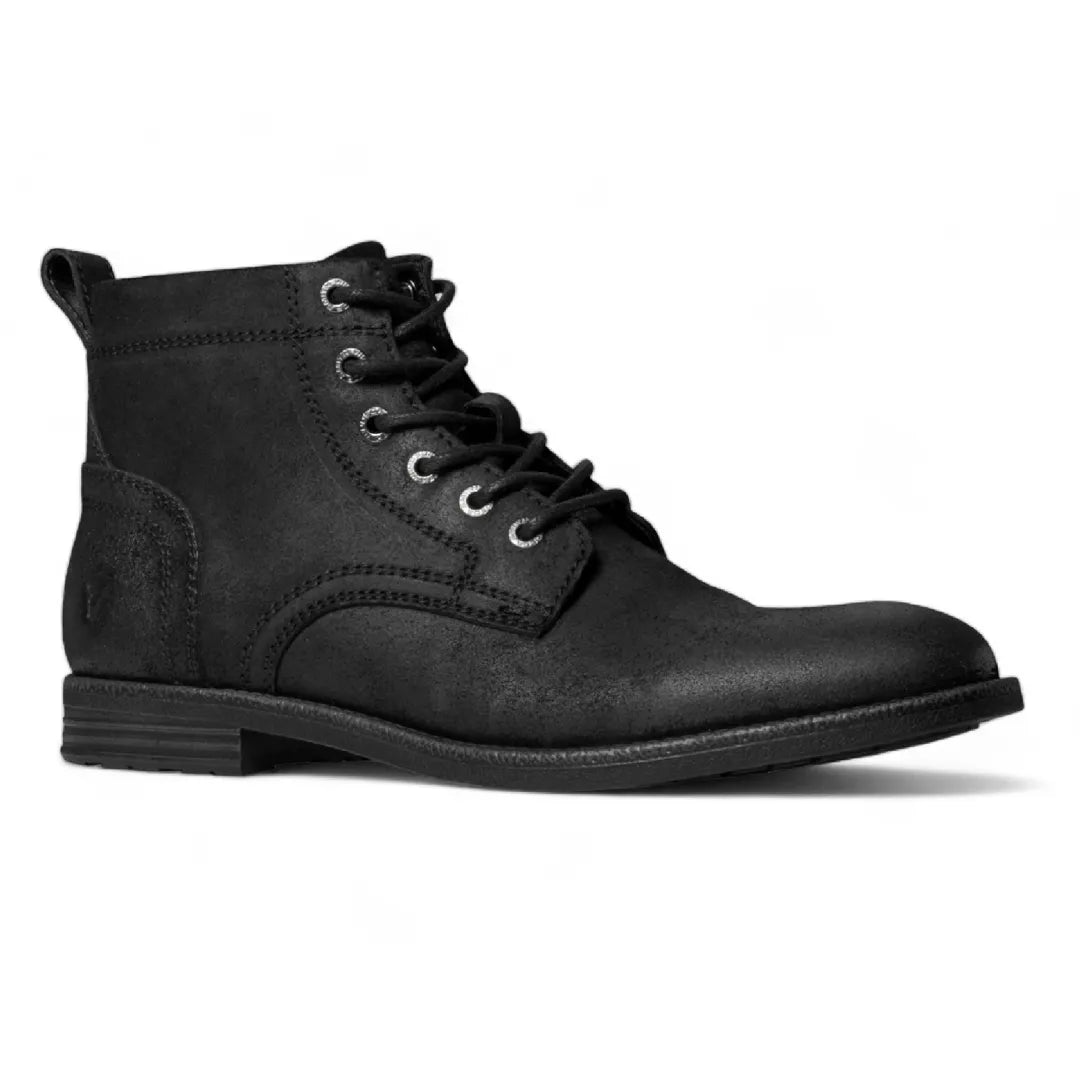 Sebastian - Men's Black Lace Up Leather Desert Boots