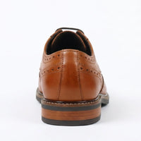 Stokes - Herren-Brogue-Schnürschuhe aus hellbraunem Leder