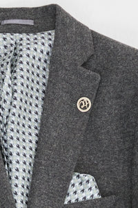 Grauer Wollanzug für Herren