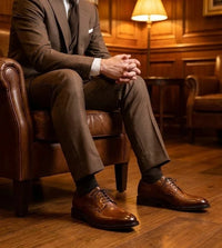 Taylor - Klassische Herren-Derby-Schnürschuhe aus braunem Leder