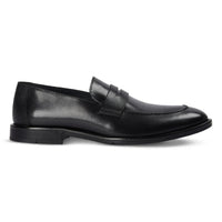 Ted – Schwarze Herren-Penny-Loafer aus Leder im klassischen Mokassin-Stil