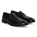 Ted – Schwarze Herren-Penny-Loafer aus Leder im klassischen Mokassin-Stil