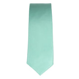 Men's Tie Pocket Sqaure Set Formal Solid Necktie - Mint