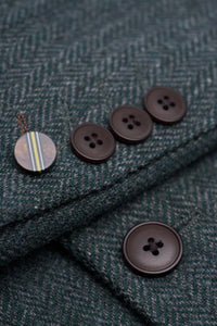 Thomas – Herrenblazer aus olivgrünem, klassischem Fischgrät-Tweed