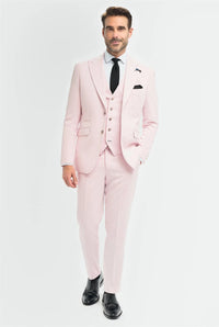 Tropez – Rosa Herrenblazer in taillierter Passform
