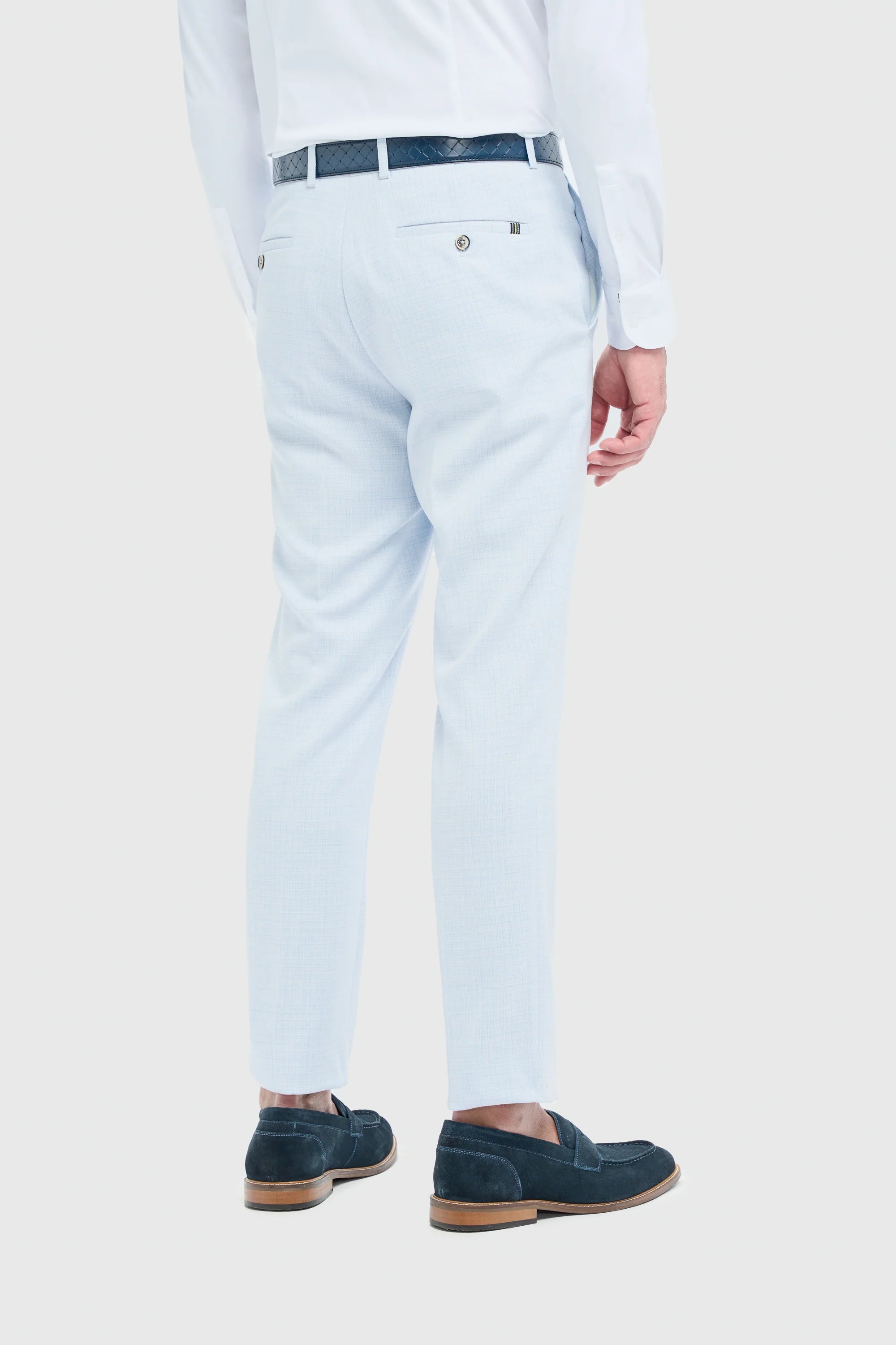 Tropez - Men's 3 Piece Sky Blue Tailored Fit Suit