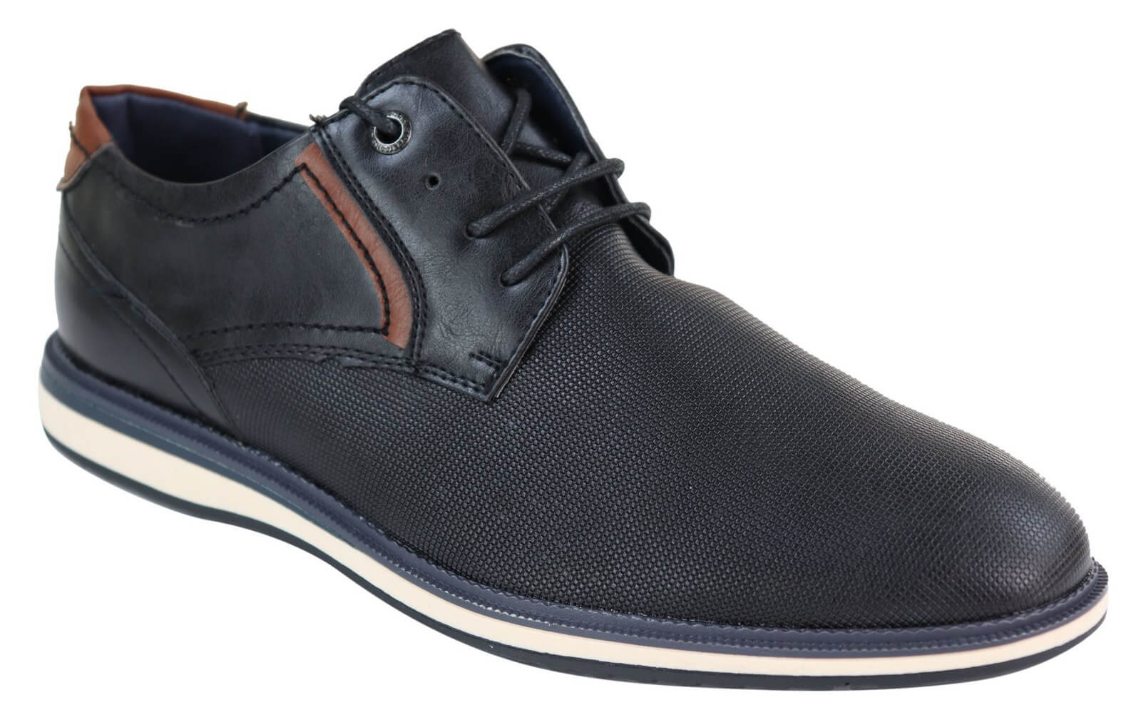 Mens Black Laced Sneaker